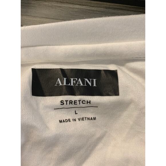 Alfani Women’s Stretch Henley T-Shirt Short Sleeve Casual Solid White Size L - Picture 3 of 4